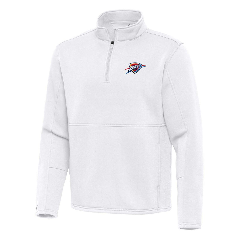 Oklahoma City Thunder Antigua Twist Quarter-Zip Pullover Top - White
