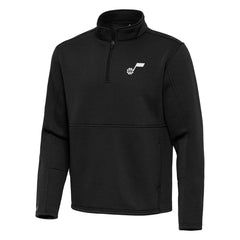 Utah Jazz Antigua Twist Quarter-Zip Pullover Top - Black