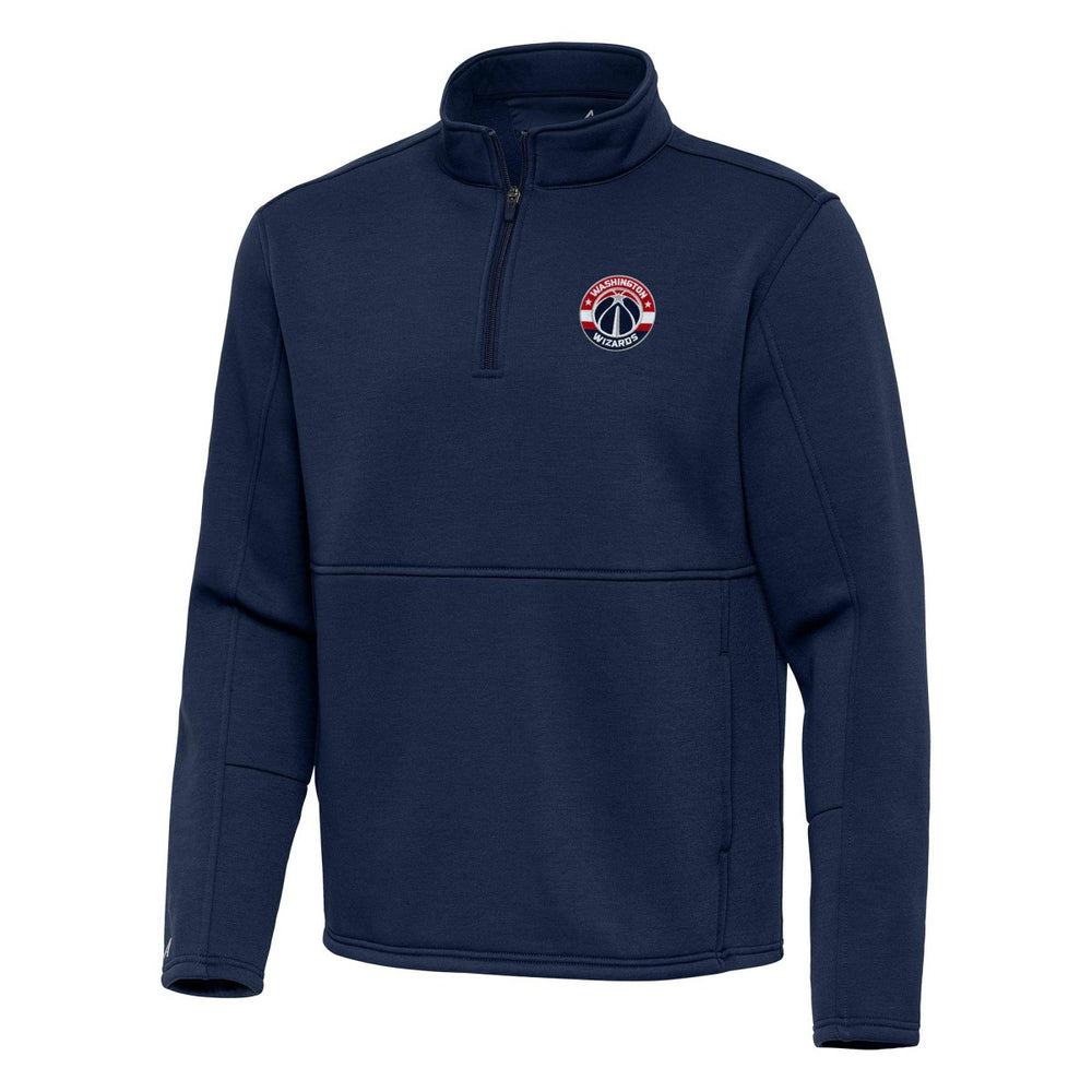 Washington Wizards Antigua Twist Quarter-Zip Pullover Top - Navy
