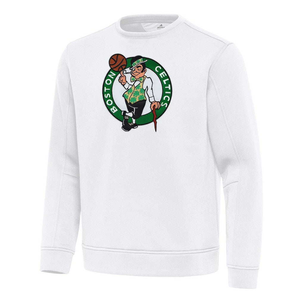Boston Celtics Antigua Relevant Pullover Sweatshirt White