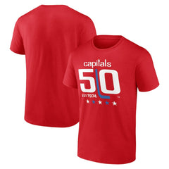 Washington Capitals 50th Anniversary T-Shirt - Red - NHL 202371753