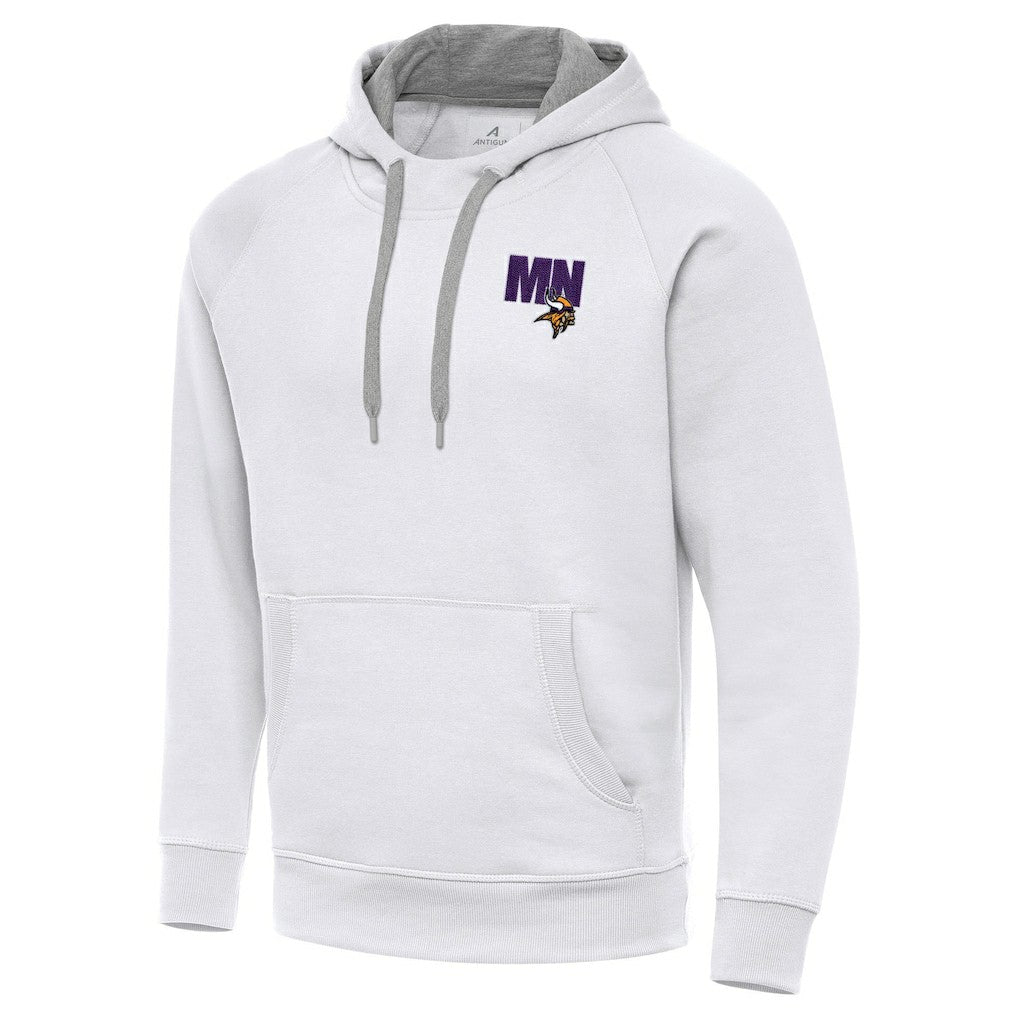Men's Minnesota Vikings Antigua Victory Pullover Hoodie White
