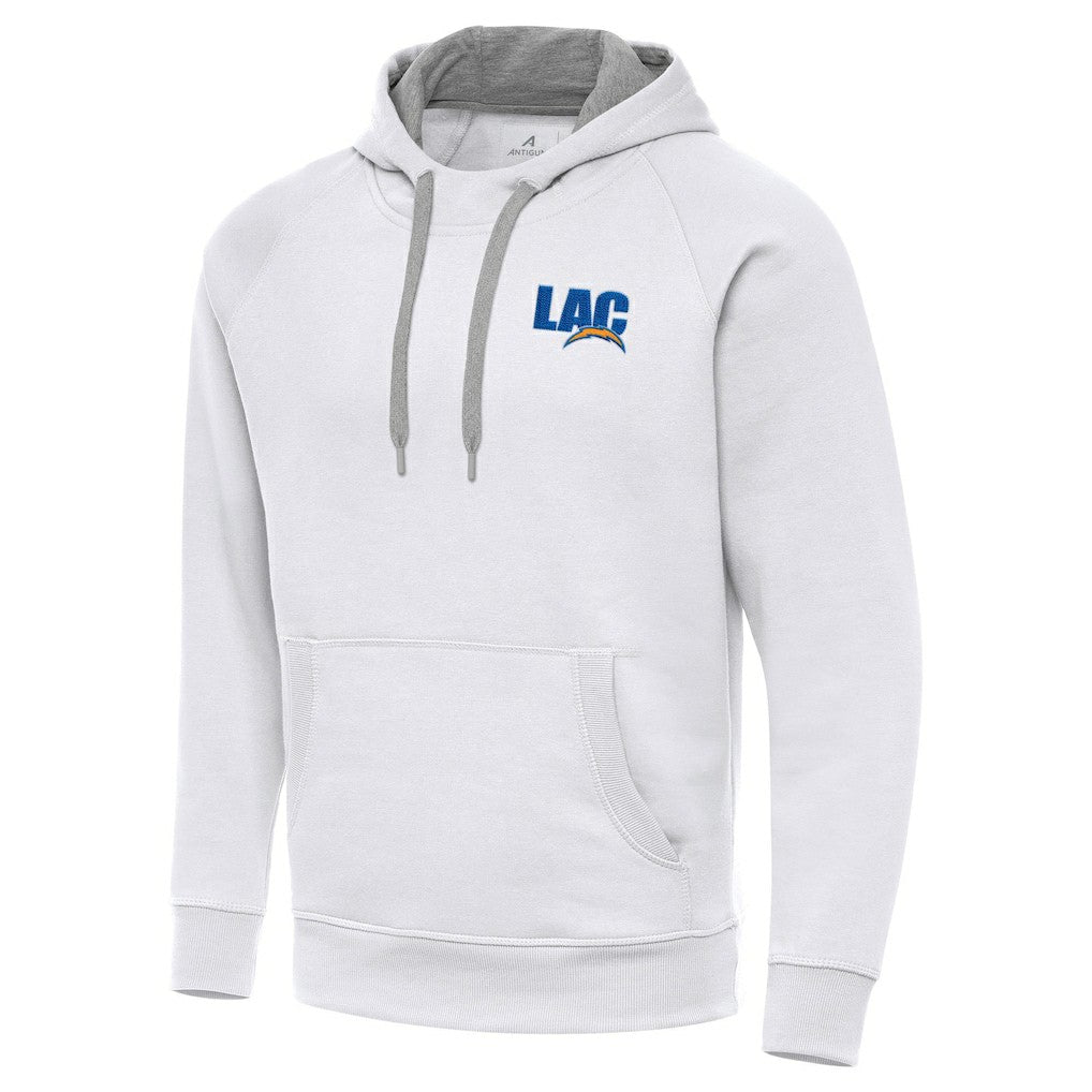 Men's Los Angeles Chargers Antigua Victory Pullover Hoodie White