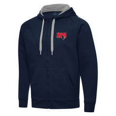 Men's Houston Texans Antigua Victory Full-Zip Hoodie Navy