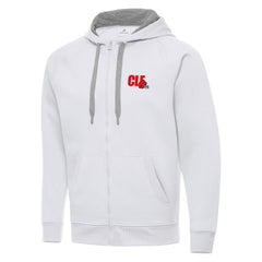 Men's Cleveland Browns Antigua Victory Full-Zip Hoodie White