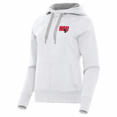 Houston Texans Antigua Women's Victory Full-Zip Hoodie White