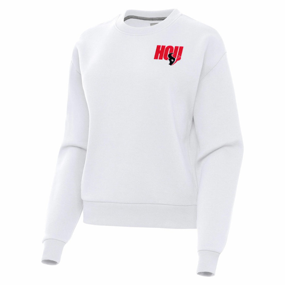 Houston Texans Antigua Women's Victory Pullover Sweatshirt White