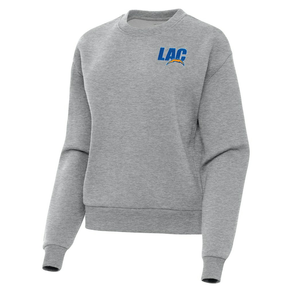 Los Angeles Chargers Antigua Women's Victory Pullover Sweatshirt Heather Gray
