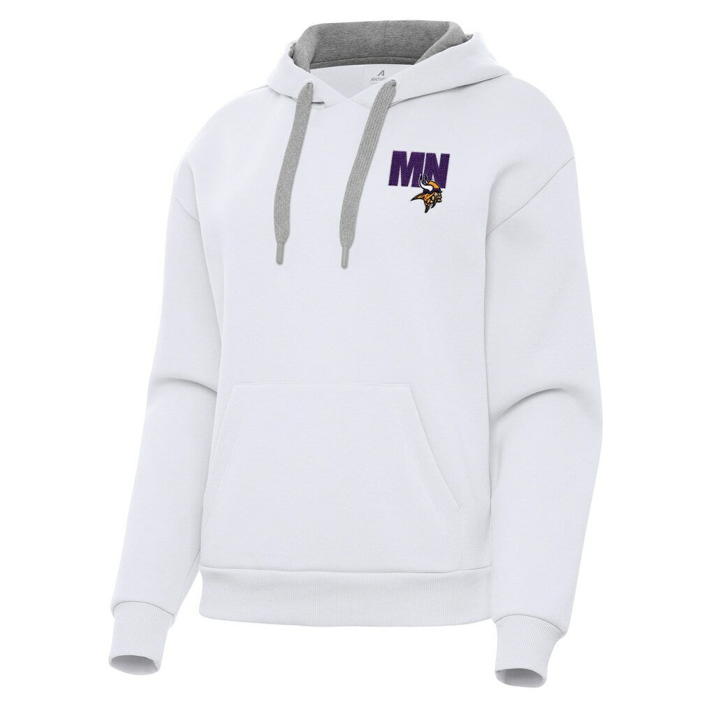 Minnesota Vikings Antigua Women's Victory Pullover Hoodie White