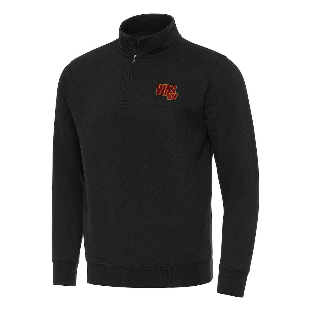 Washington Commanders Antigua Men's Victory Quarter-Zip Sweatshirt Black