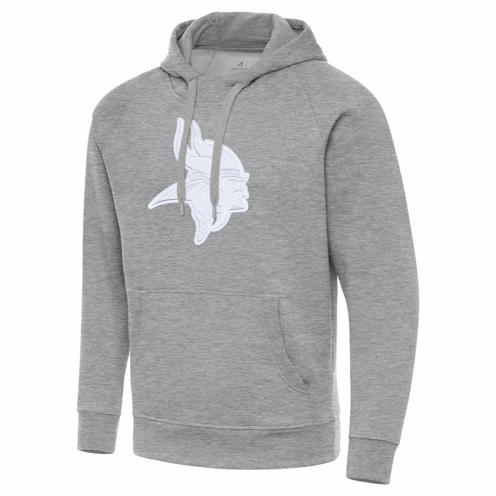 Minnesota Vikings Antigua Victory Pullover Hoodie Heather Gray