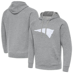 New England Patriots Antigua Victory Pullover Hoodie Heather Gray