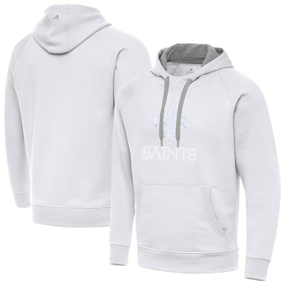 New Orleans Saints Antigua Victory Pullover Hoodie White