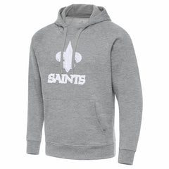 New Orleans Saints Antigua Victory Pullover Hoodie Heather Gray