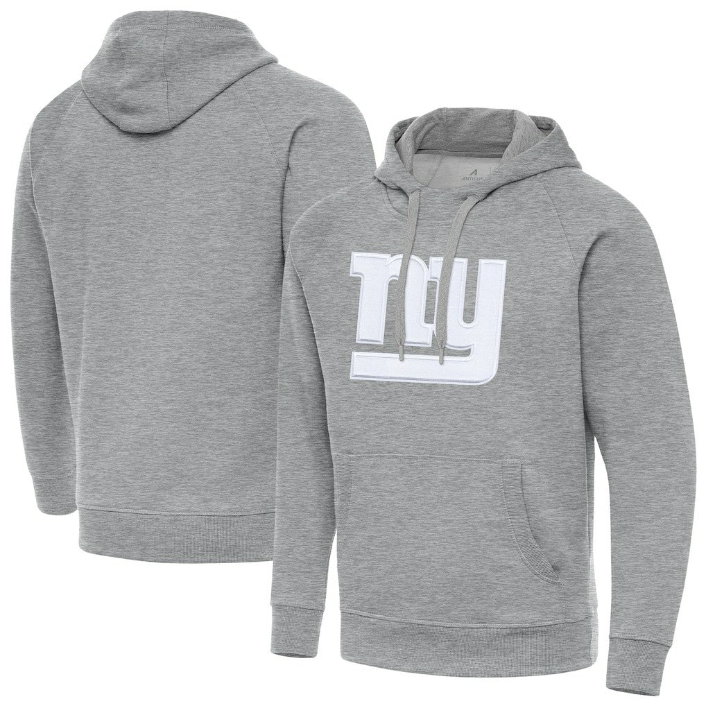 New York Giants Antigua Victory Pullover Hoodie Heather Gray