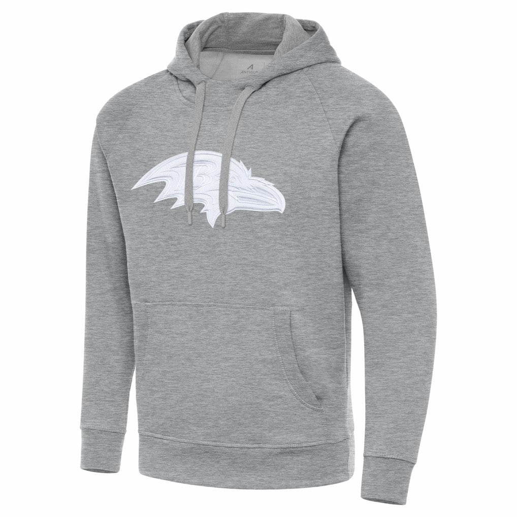 Baltimore Ravens Antigua Victory Pullover Hoodie Heather Gray