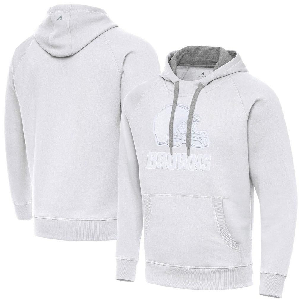 Cleveland Browns Antigua Victory Pullover Hoodie White