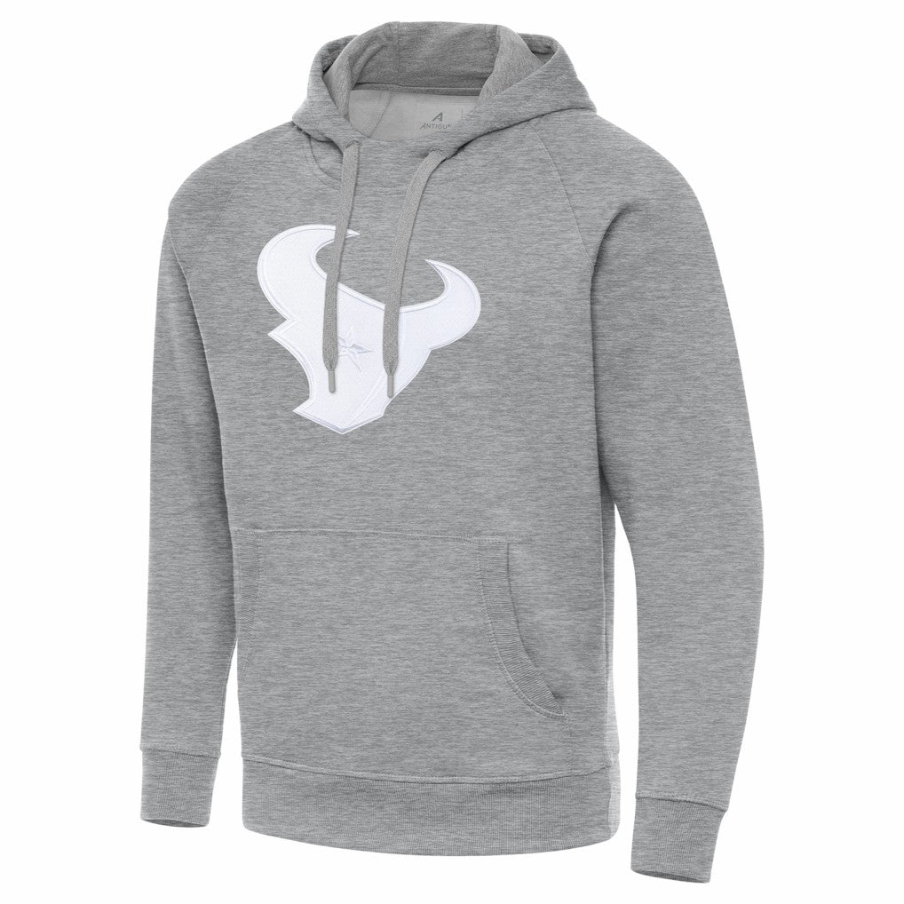 Houston Texans Antigua Victory Pullover Hoodie Heather Gray