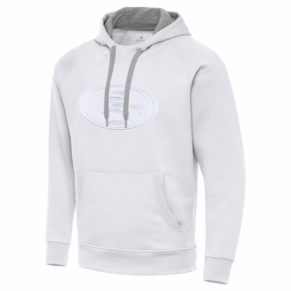 San Francisco 49ers Antigua Victory Pullover Hoodie White
