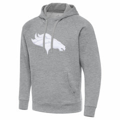 Denver Broncos Antigua Victory Pullover Hoodie Heather Gray