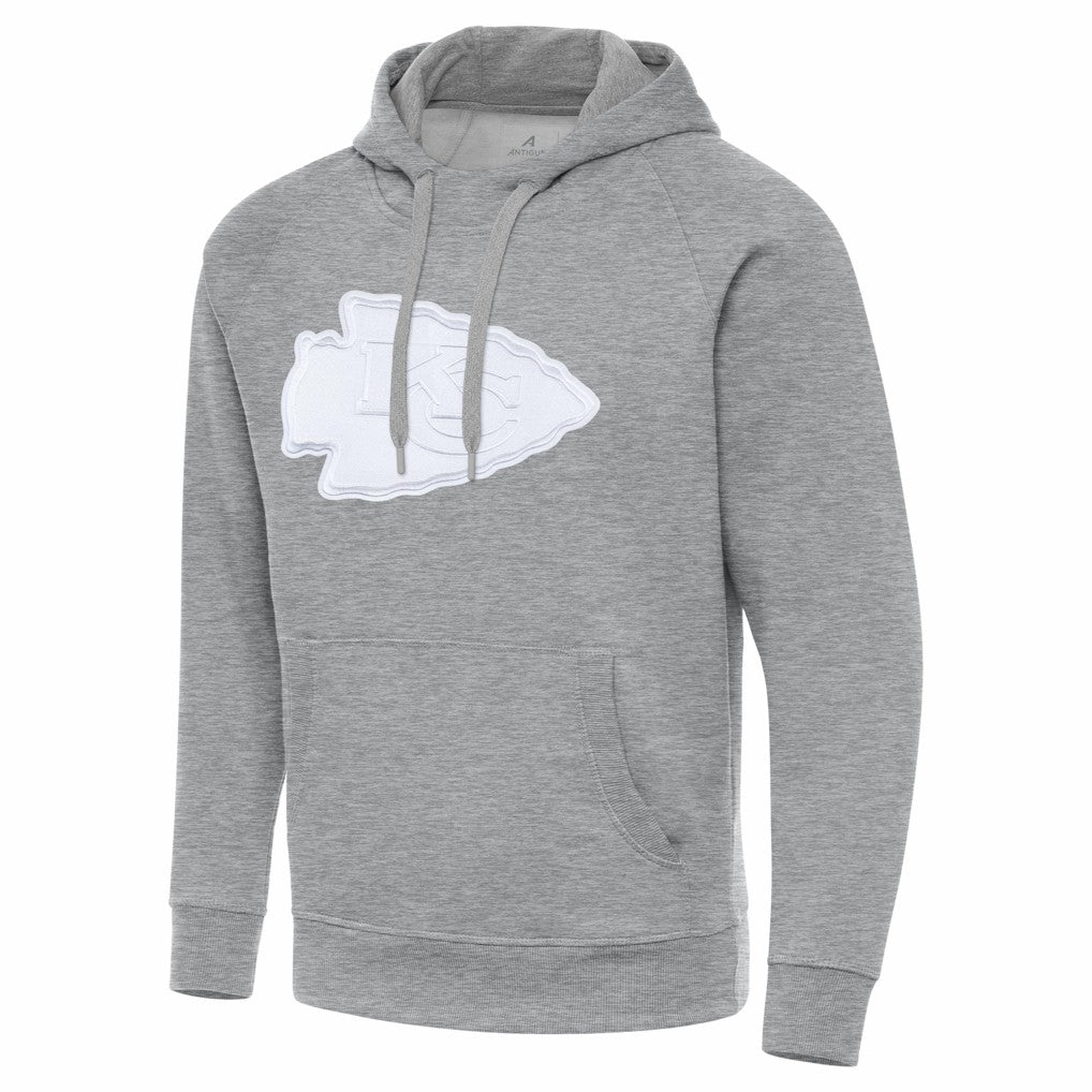 Kansas City Chiefs Antigua Victory Pullover Hoodie Heather Gray