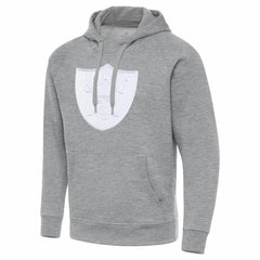 Las Vegas Raiders Antigua Victory Pullover Hoodie Heather Gray