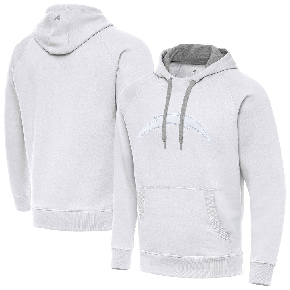 Los Angeles Chargers Antigua Victory Pullover Hoodie White