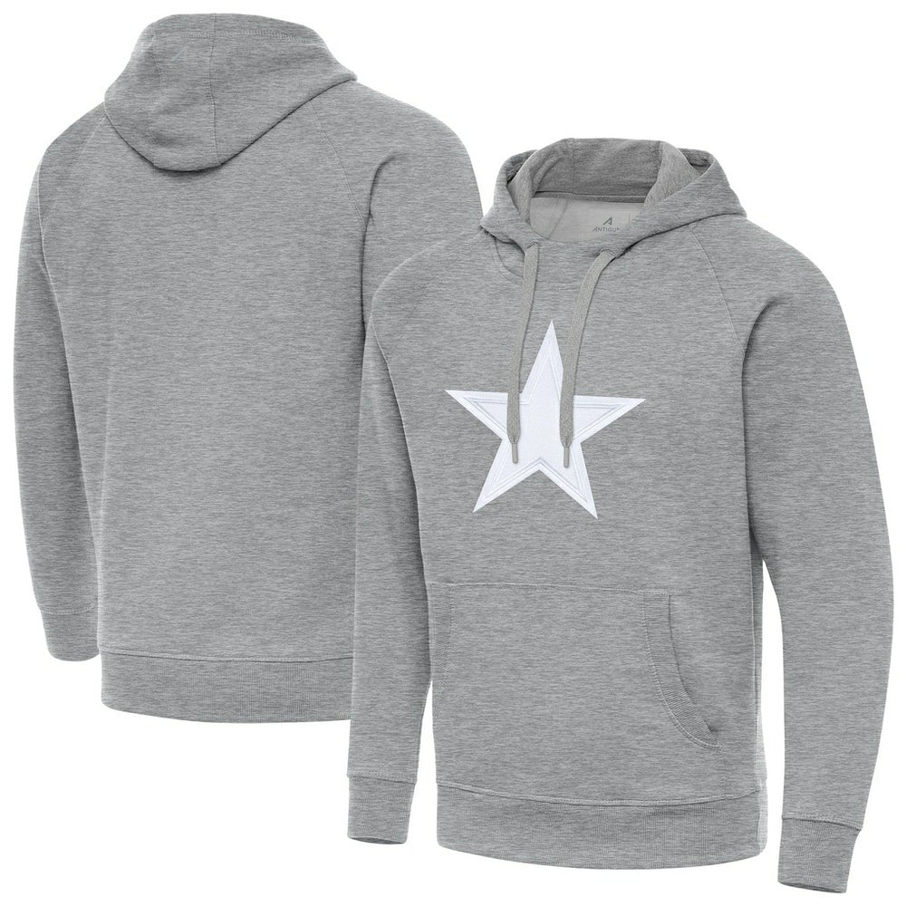 Dallas Cowboys Antigua Victory Pullover Hoodie Heather Gray