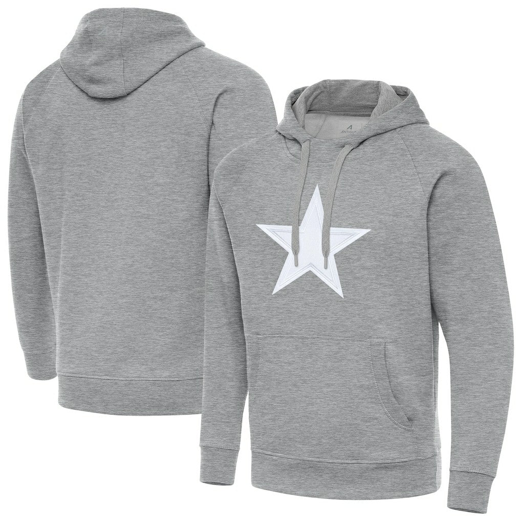 Dallas Cowboys Antigua Victory Pullover Hoodie Heather Gray