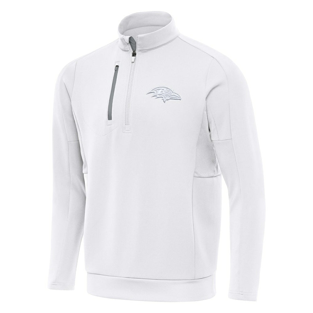 Baltimore Ravens Antigua Generation Quarter-Zip Jacket White