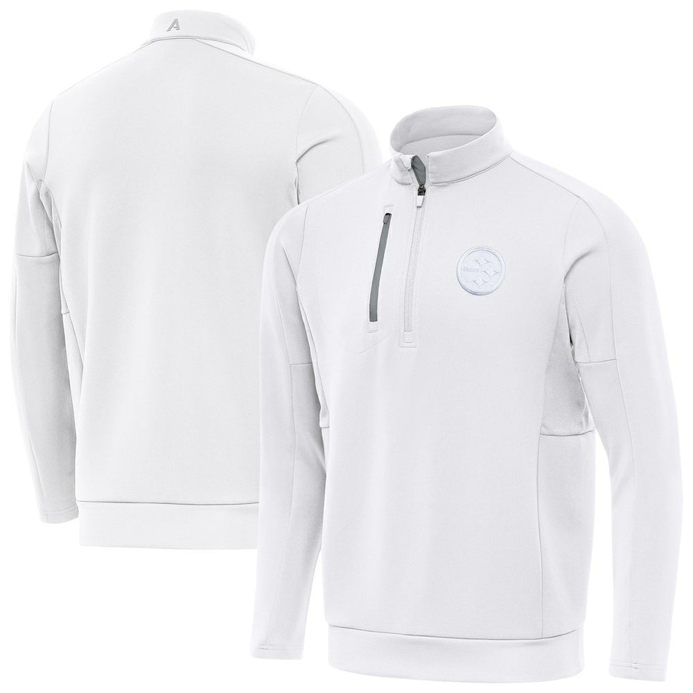 Pittsburgh Steelers Antigua Generation Quarter-Zip Jacket White