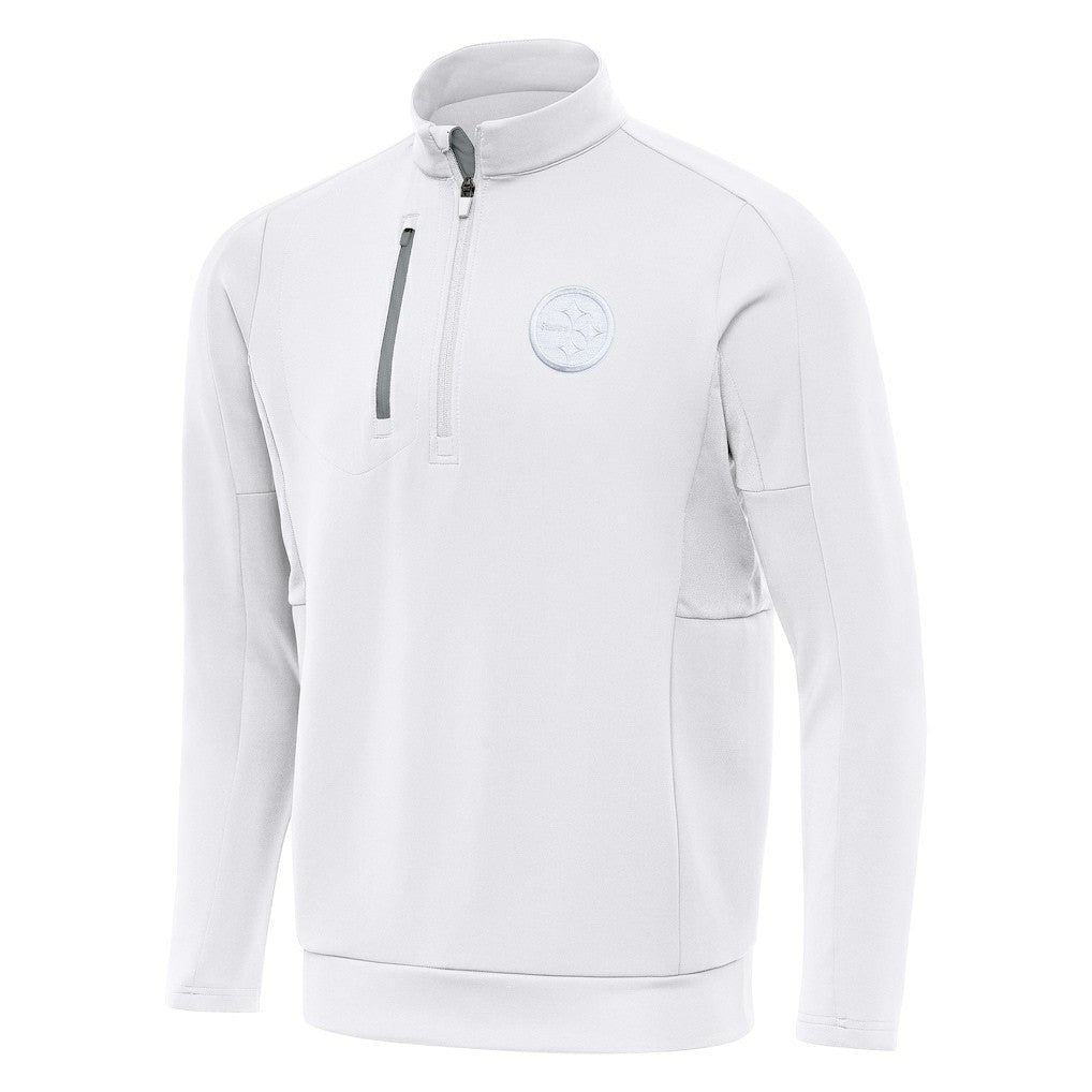 Pittsburgh Steelers Antigua Generation Quarter-Zip Jacket White