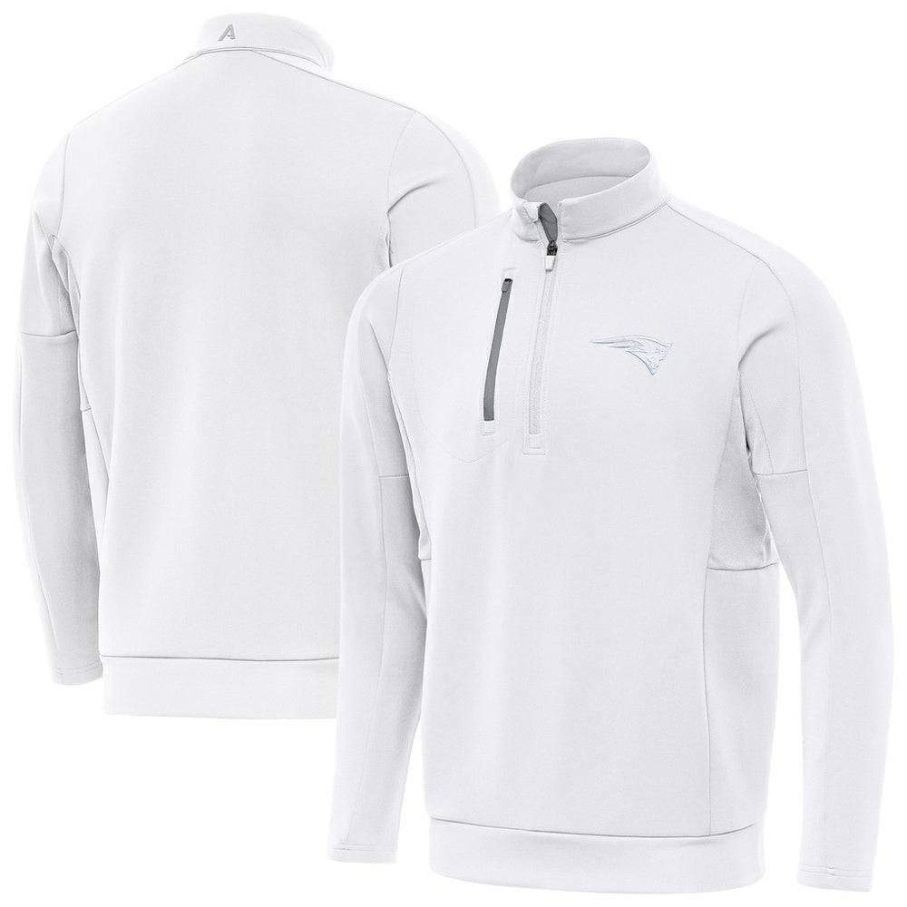 New England Patriots Antigua Generation Quarter-Zip Jacket White