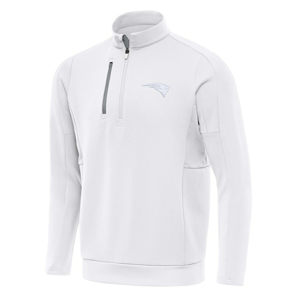 New England Patriots Antigua Generation Quarter-Zip Jacket White