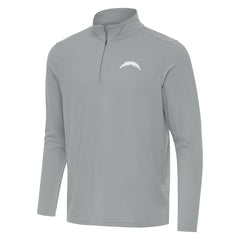 Los Angeles Chargers Men's Antigua Intent Quarter-Zip Jacket Gray