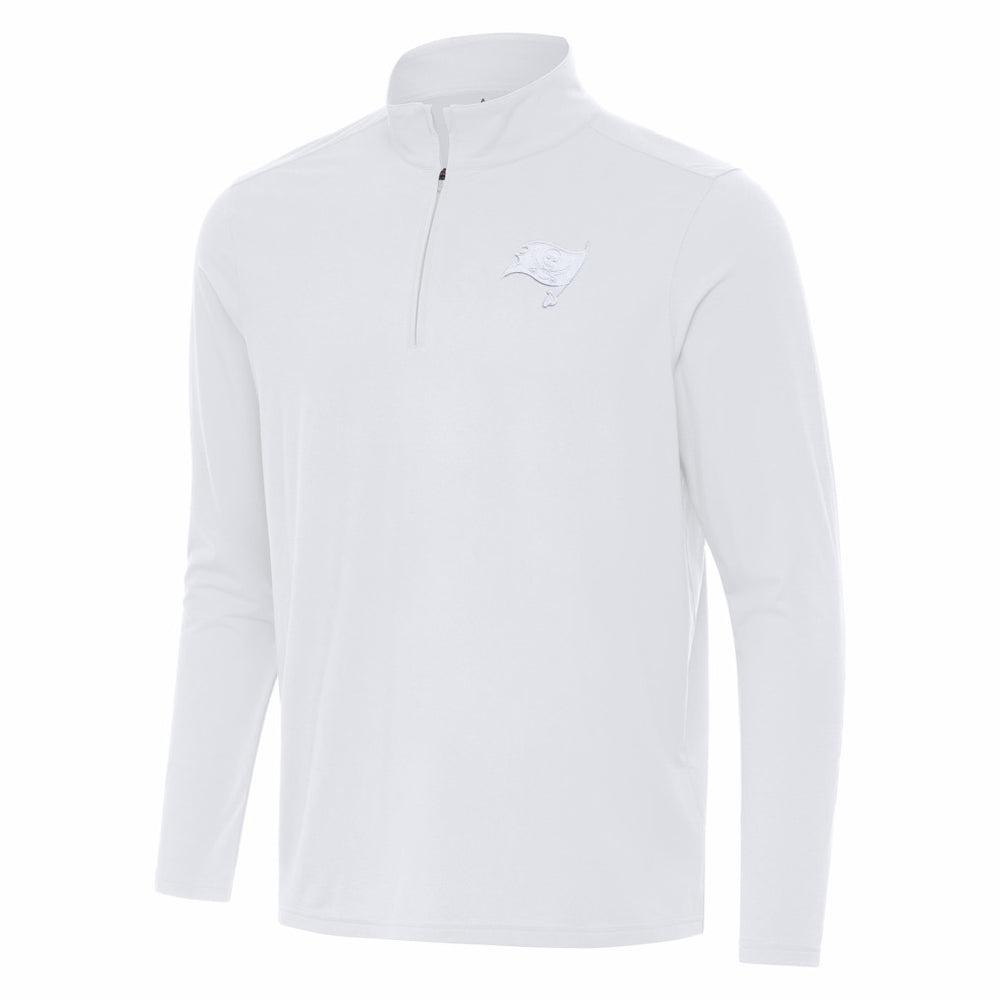 Tampa Bay Buccaneers Antigua Intent Quarter-Zip Jacket White