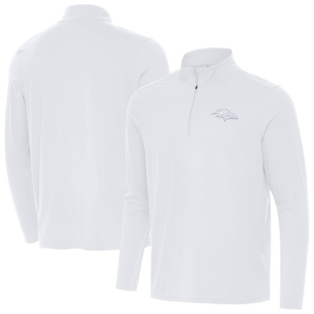 Baltimore Ravens Antigua Intent Quarter-Zip Jacket White
