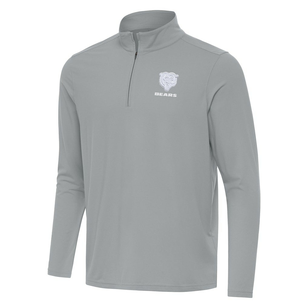 Chicago Bears Men's Antigua Intent Quarter-Zip Jacket Gray