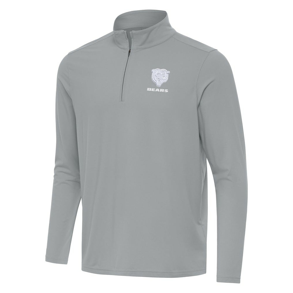 Chicago Bears Men's Antigua Intent Quarter-Zip Jacket Gray