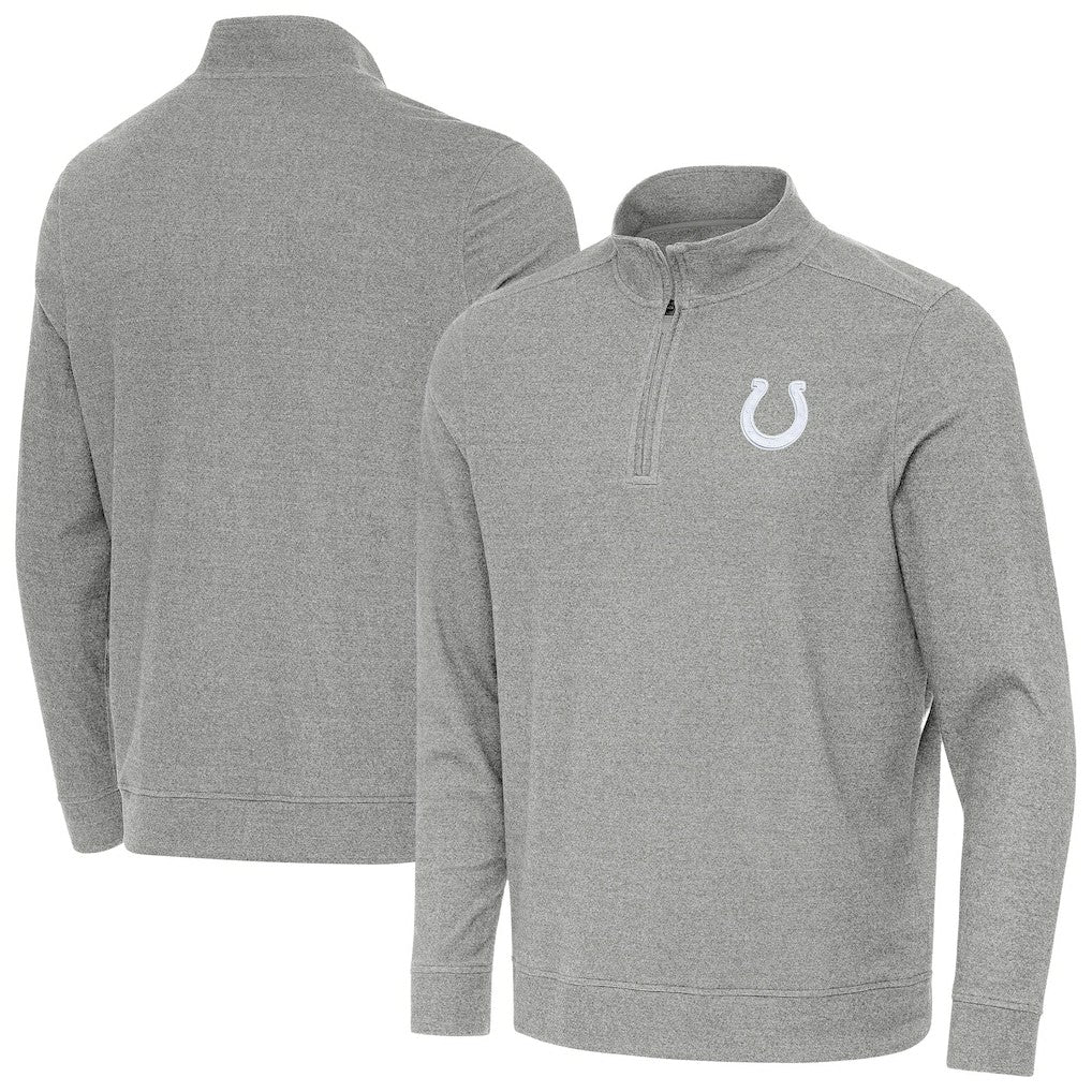 Indianapolis Colts Antigua Subtle Quarter-Zip Jacket Heather Gray