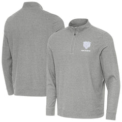 Chicago Bears Antigua Subtle Quarter-Zip Jacket Heather Gray