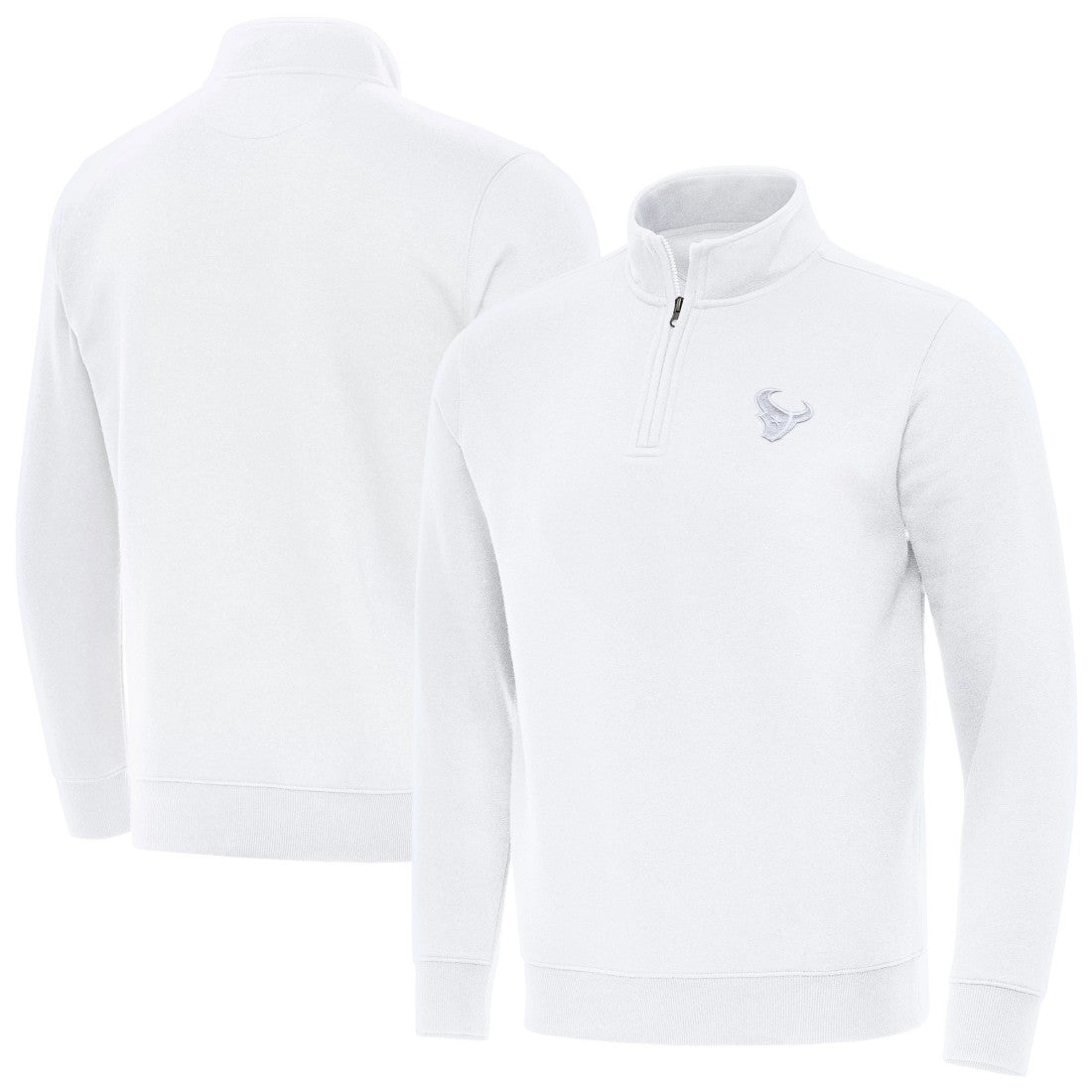 Houston Texans Antigua Victory Quarter-Zip Top White