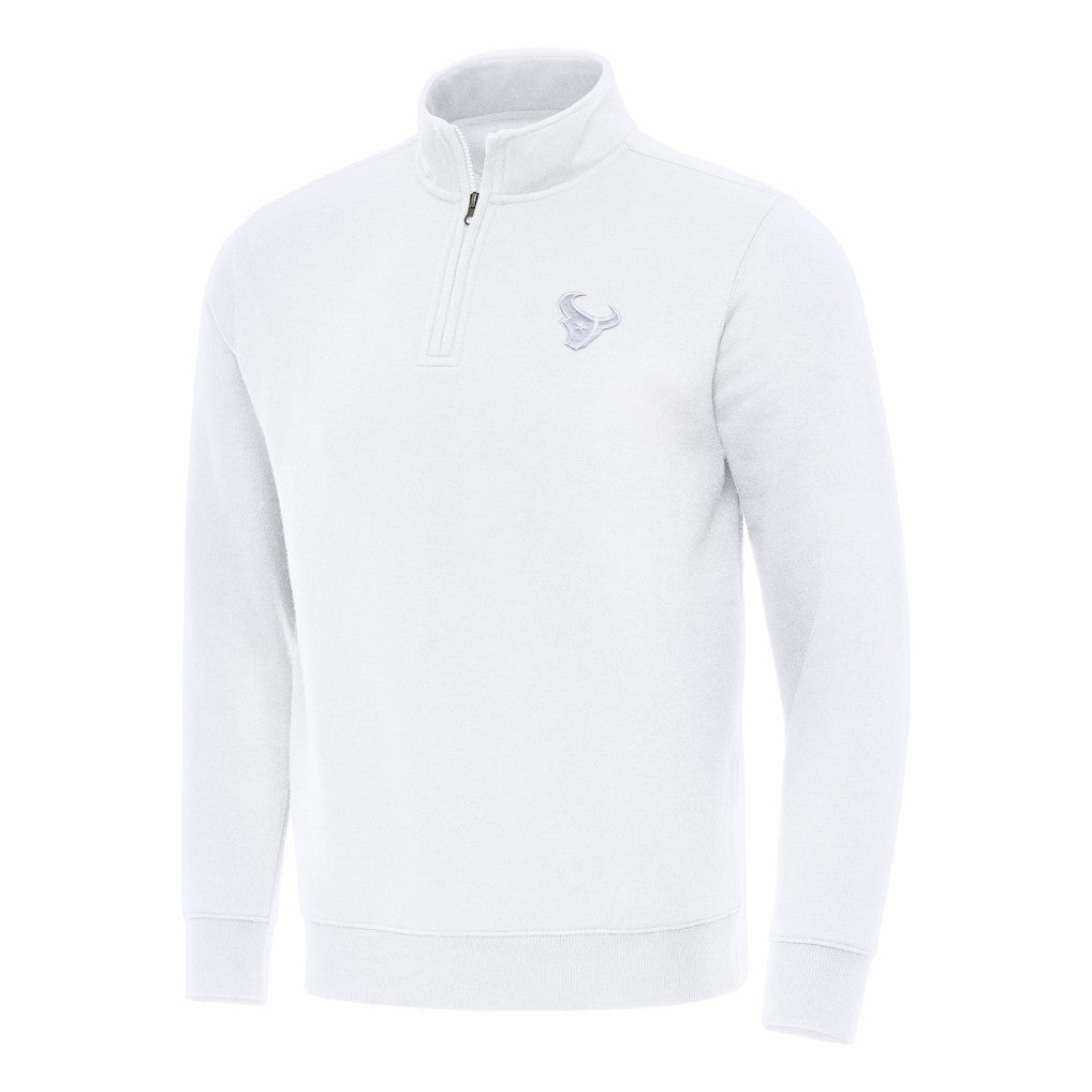 Houston Texans Antigua Victory Quarter-Zip Top White