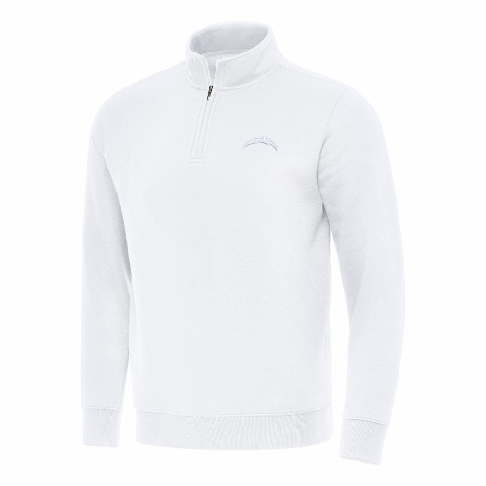 Los Angeles Chargers Antigua Victory Quarter-Zip Top White