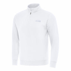 Seattle Seahawks Antigua Victory Quarter-Zip Top White