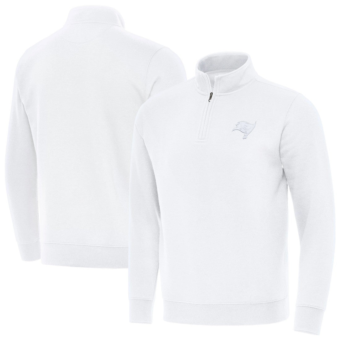 Tampa Bay Buccaneers Antigua Victory Quarter-Zip Top White
