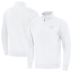 Tampa Bay Buccaneers Antigua Victory Quarter-Zip Top White