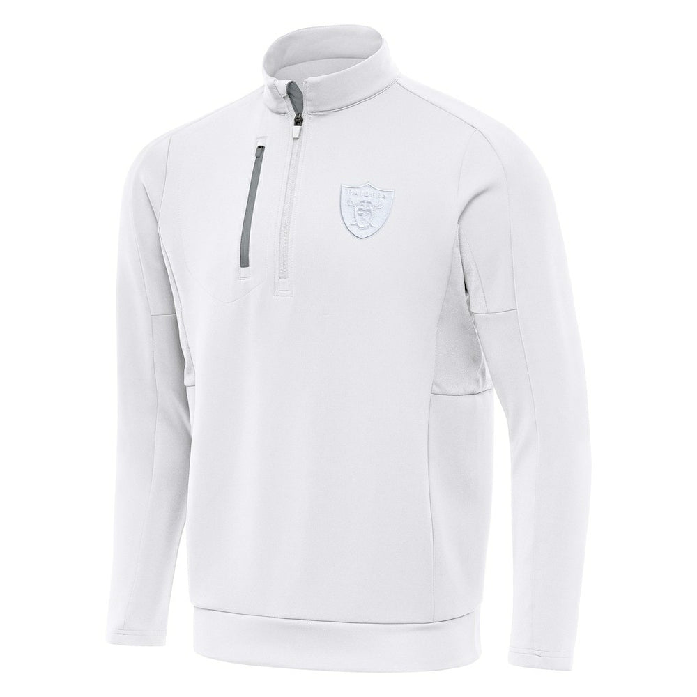Las Vegas Raiders Antigua Generation Quarter-Zip Top White