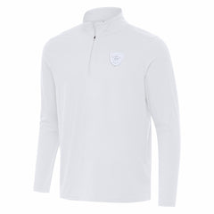 Las Vegas Raiders Antigua Intent Quarter-Zip Top White