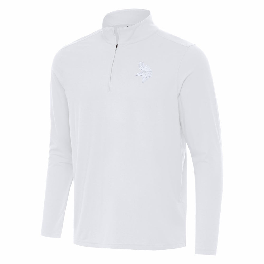 Minnesota Vikings Antigua Intent Quarter-Zip Top White